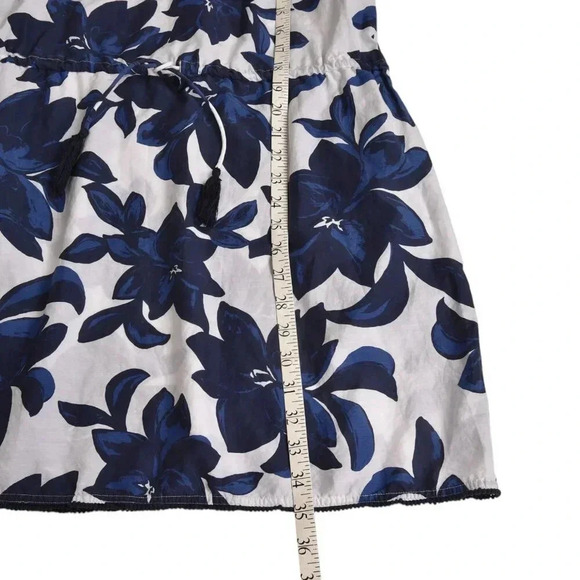 Draper James Mini Dress Floral Cotton Silk  White Blue Size XS - Picture 10 of 10